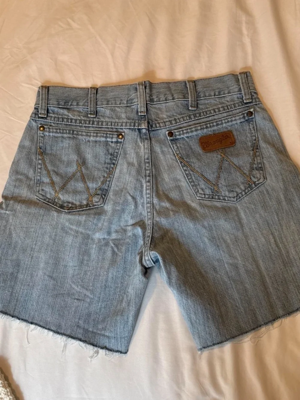 Wrangler Light Wash Denim Cutoff Shorts